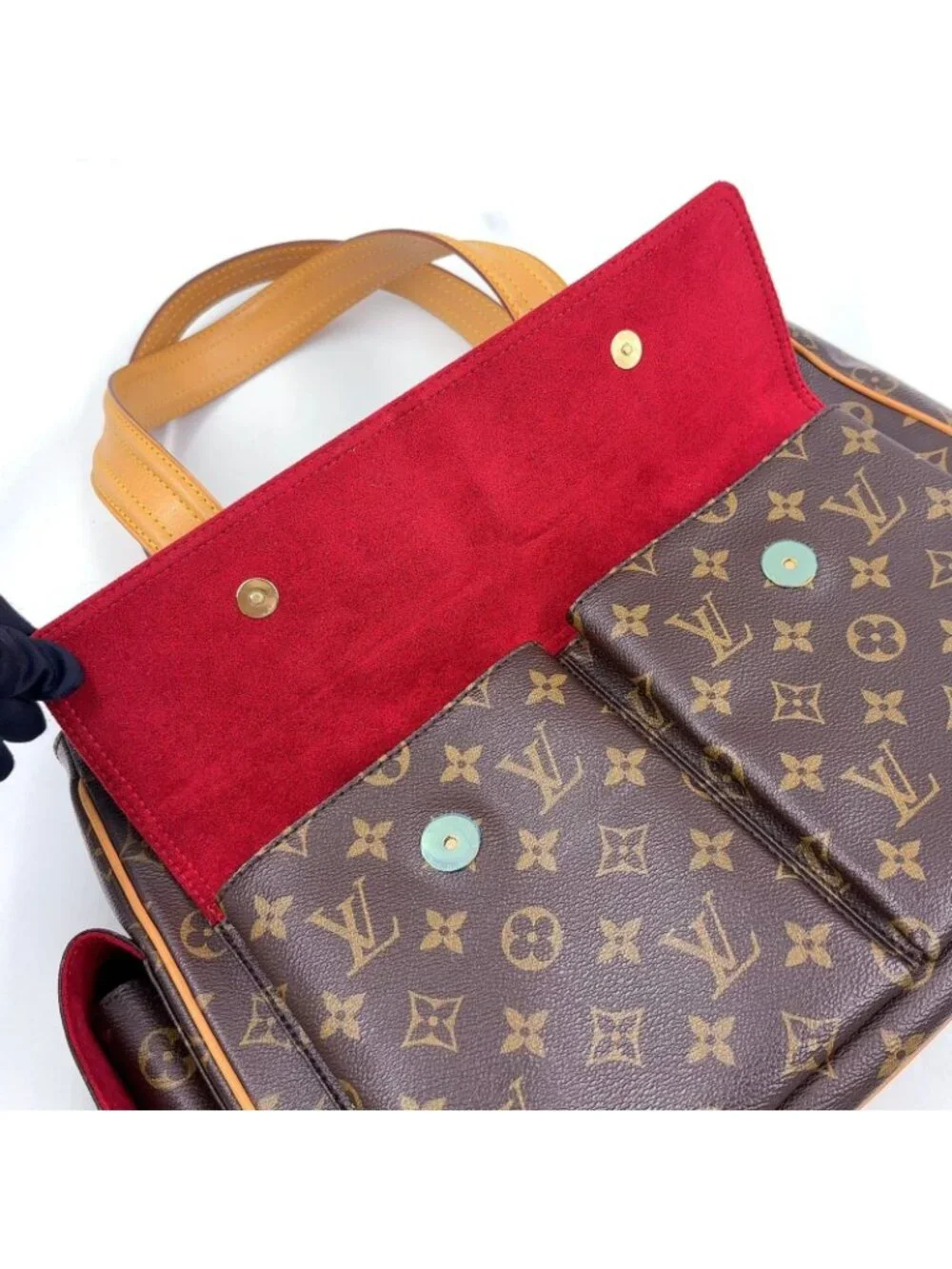 Louis Vuitton Multiplicity Monogram Leather Brown Light Handbag Gold